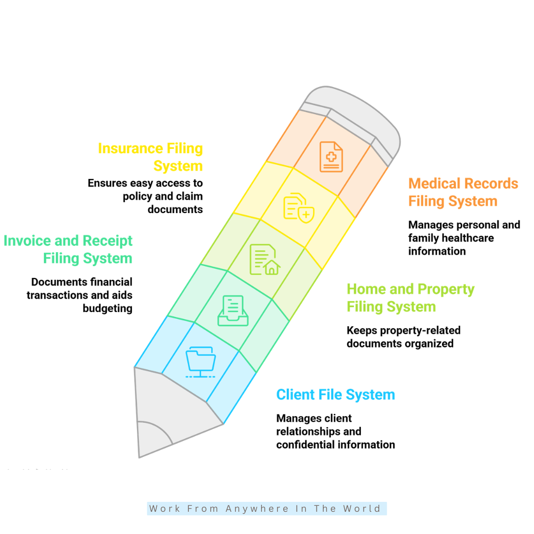 Categories Of A Home Office Filing System - #5-#8 Categories Of A Home Office Filing System - #5-#8