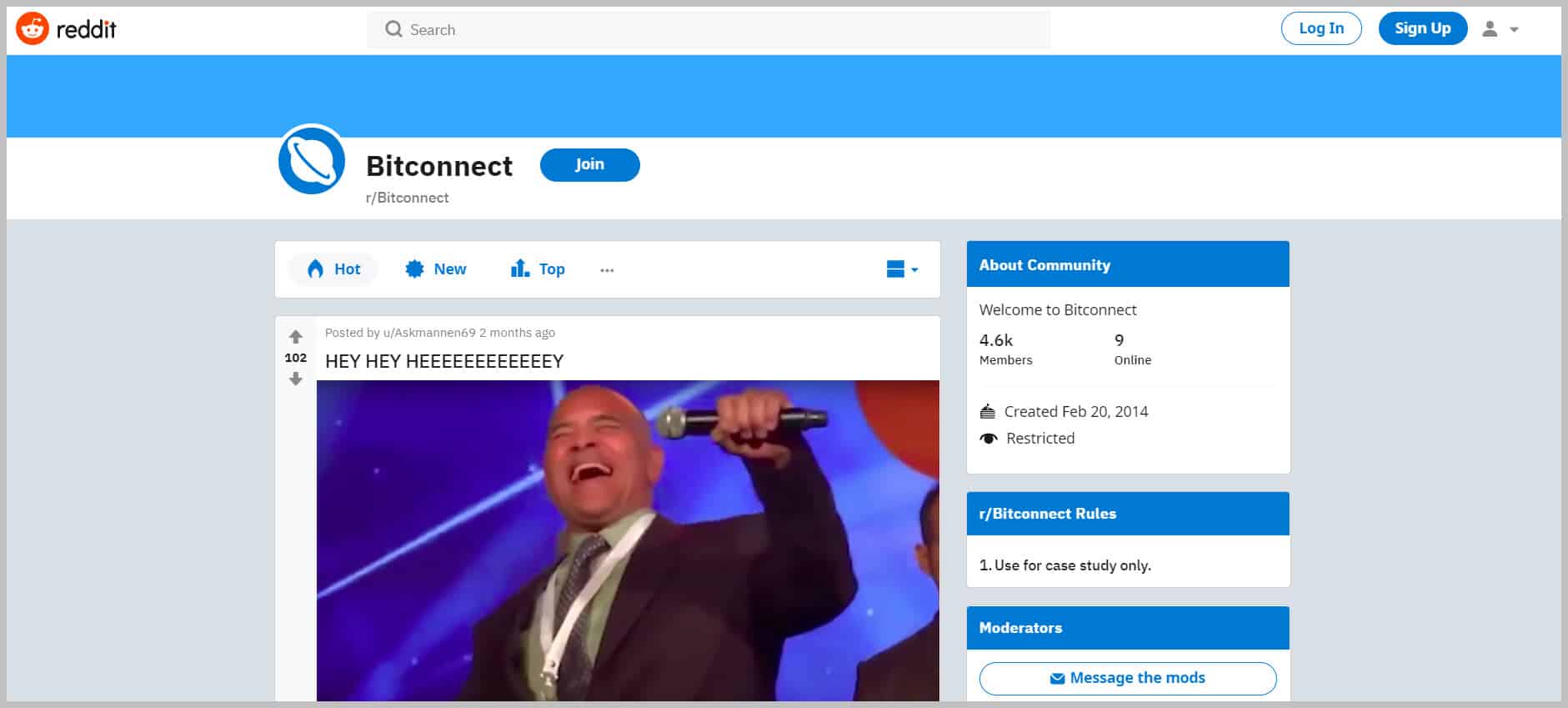 BitConnect On Reddit