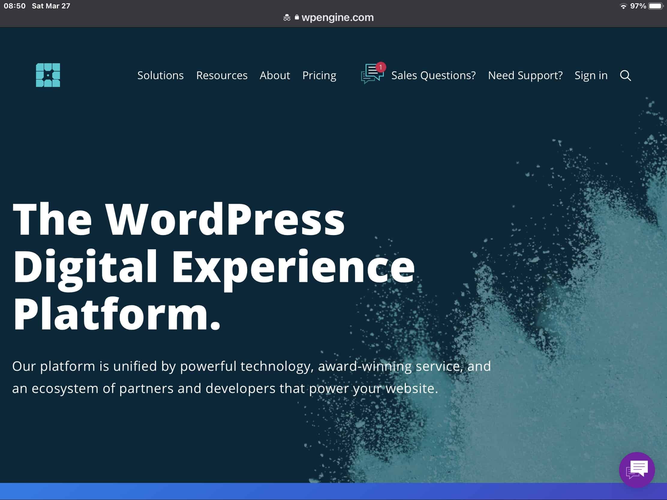 WPEngine Home Page
