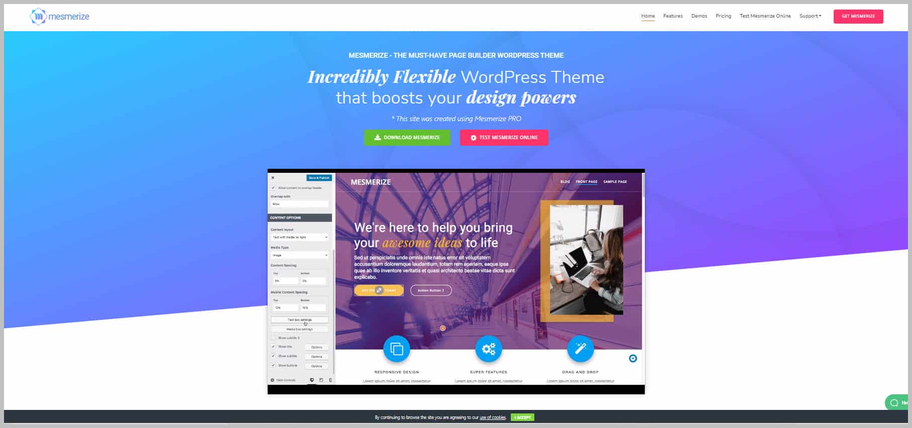 Mesmerize WordPress Theme