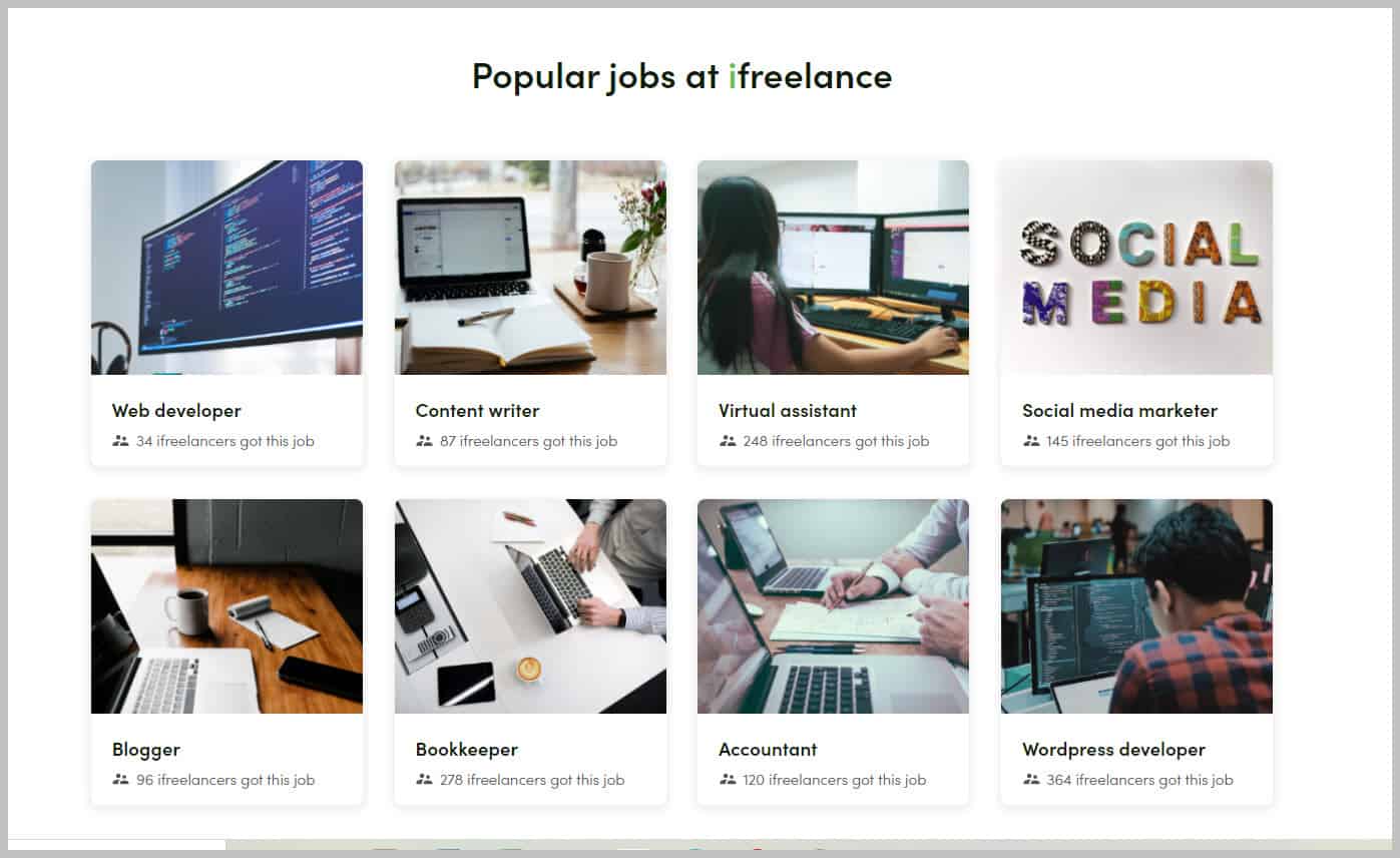 iFreelance Job Categories