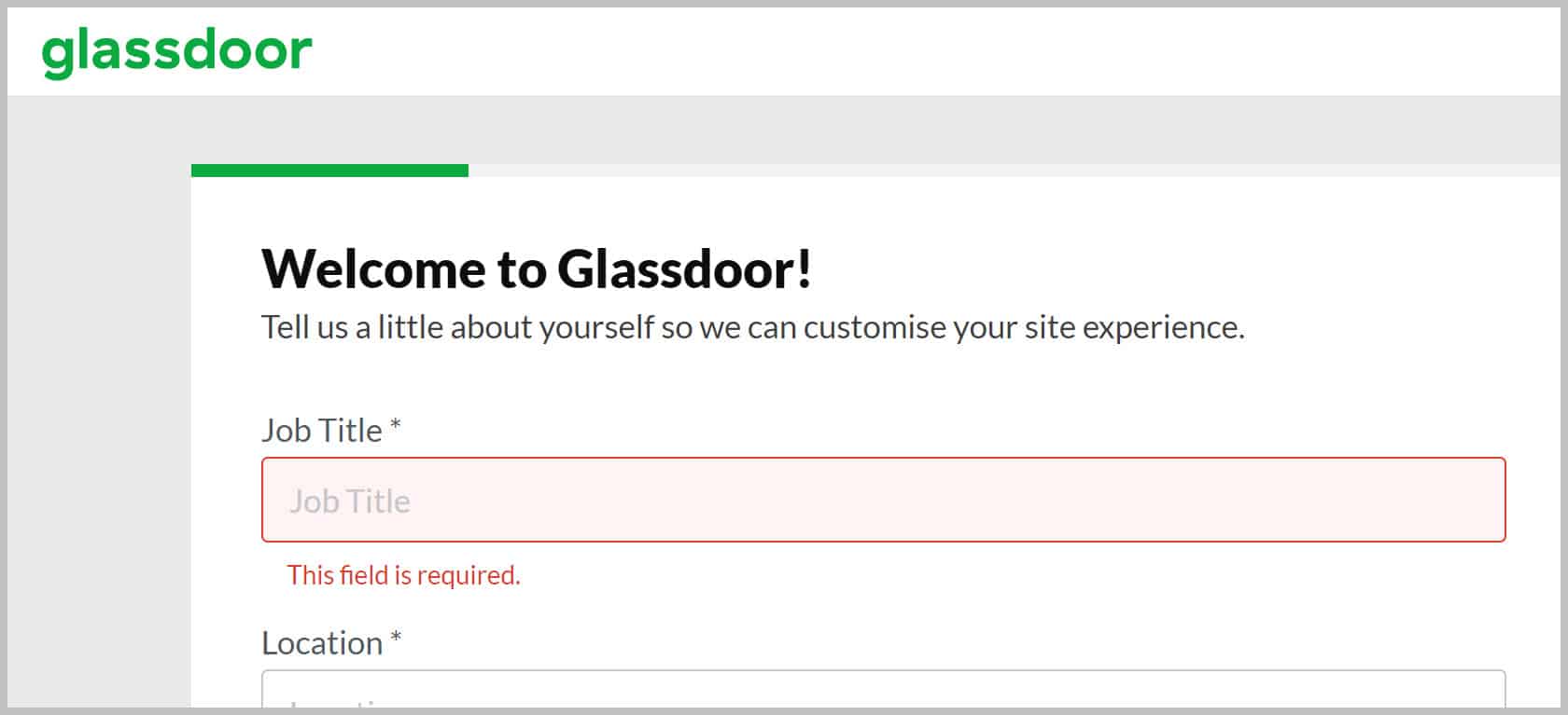 Glassdoors Home Page