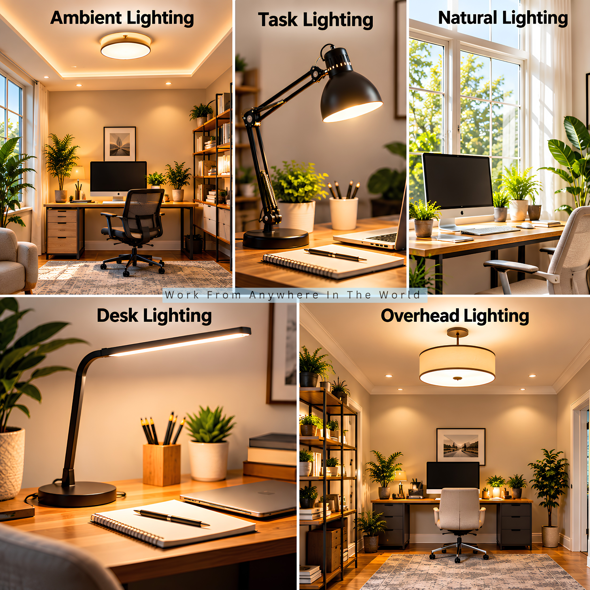 10 Types Of Home Office Lighting - Types #1-#5 10 Types Of Home Office Lighting - Types #1-#5