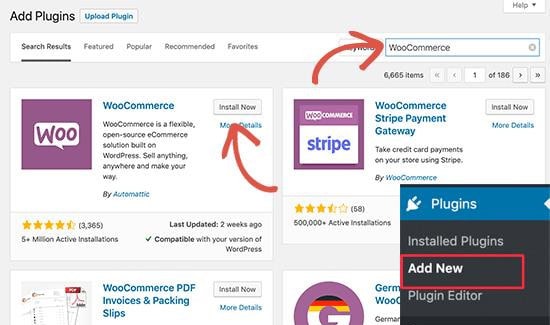 Add WooCommerce Plugin