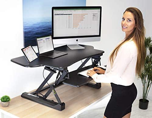 Mount-It! Height Adjustable Standing Desk Converter | 48”