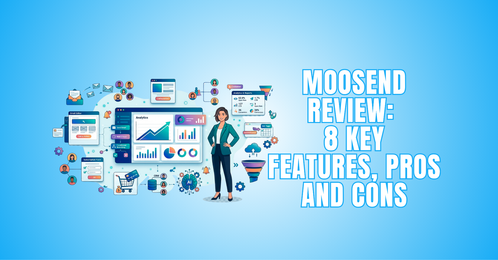 Moosend Review: 8 Key Features, Pros And Cons