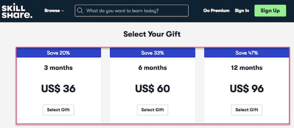 How Much Does Skillshare Cost?