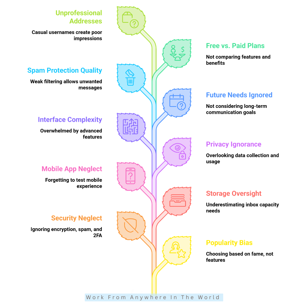 Common Mistakes When Choosing An Email Provider & How To Avoid Them Common Mistakes When Choosing An Email Provider & How To Avoid Them