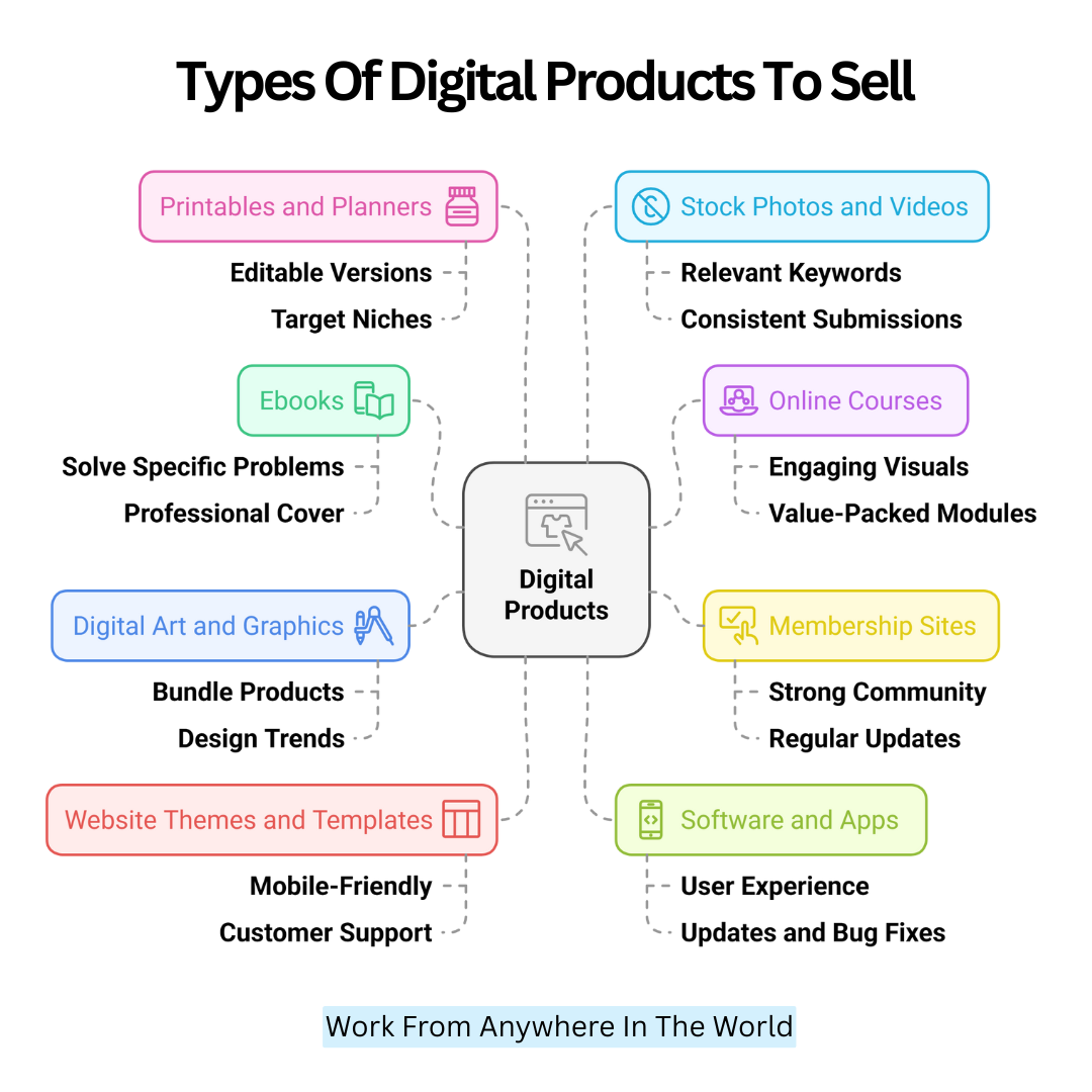 Types Of Digital Products To Sell