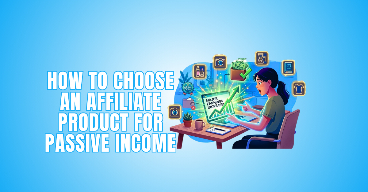 How To Choose An Affiliate Product For Passive Income