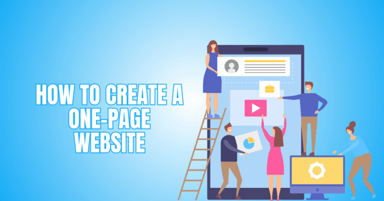 How To Create A One-Page Website