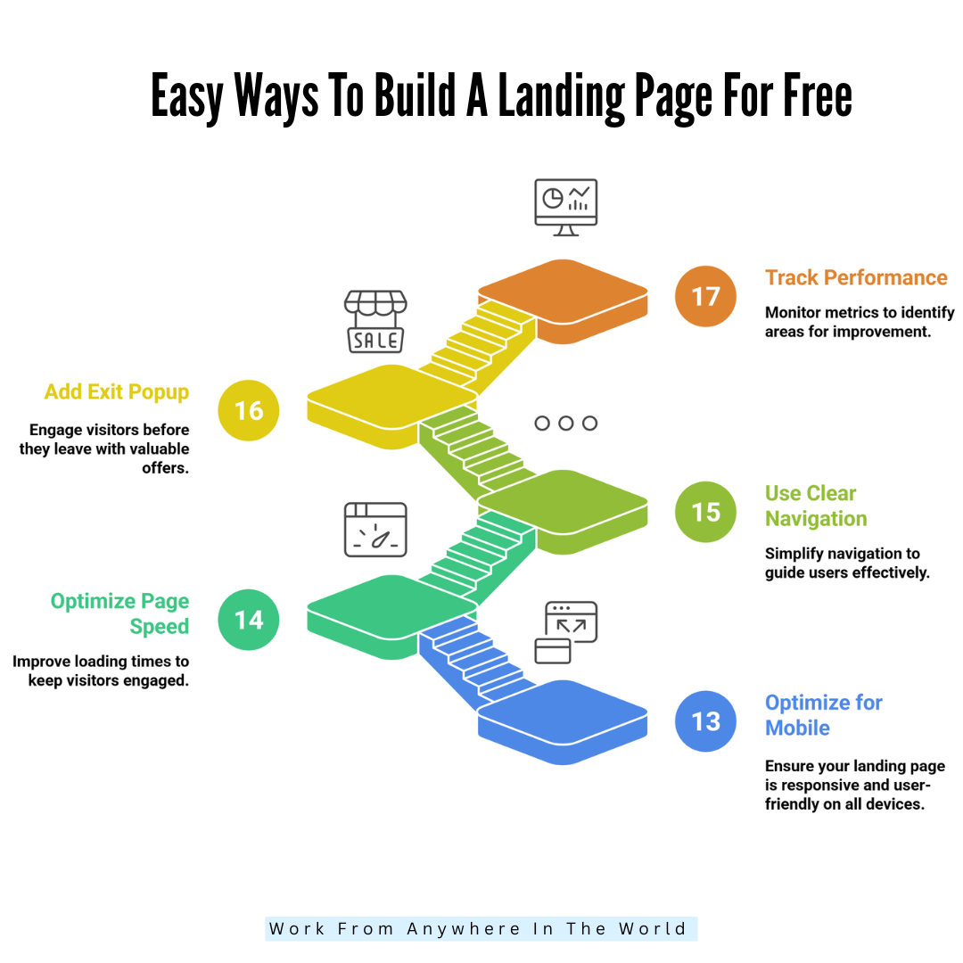 Easy Ways To Build A Landing Page For Free - Steps 13-17 Easy Ways To Build A Landing Page For Free - Steps 13-17