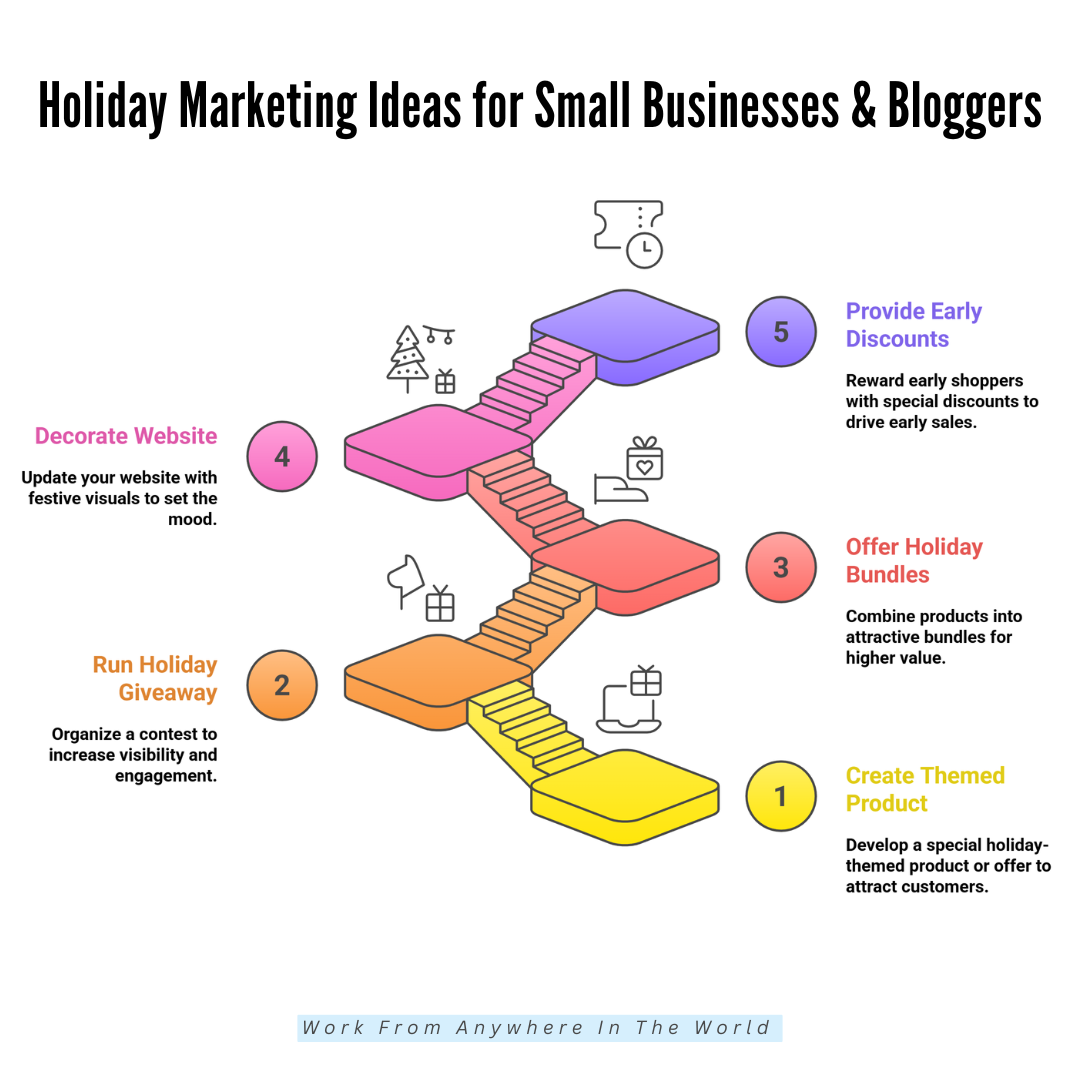 Holiday Marketing Ideas For Small Businesses & Bloggers - Ideas 1-5