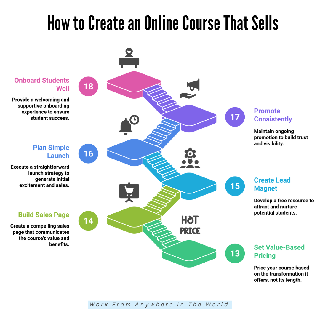 How To Create An Online Course That Sells - Steps 13-18 How To Create An Online Course That Sells - Steps 13-18